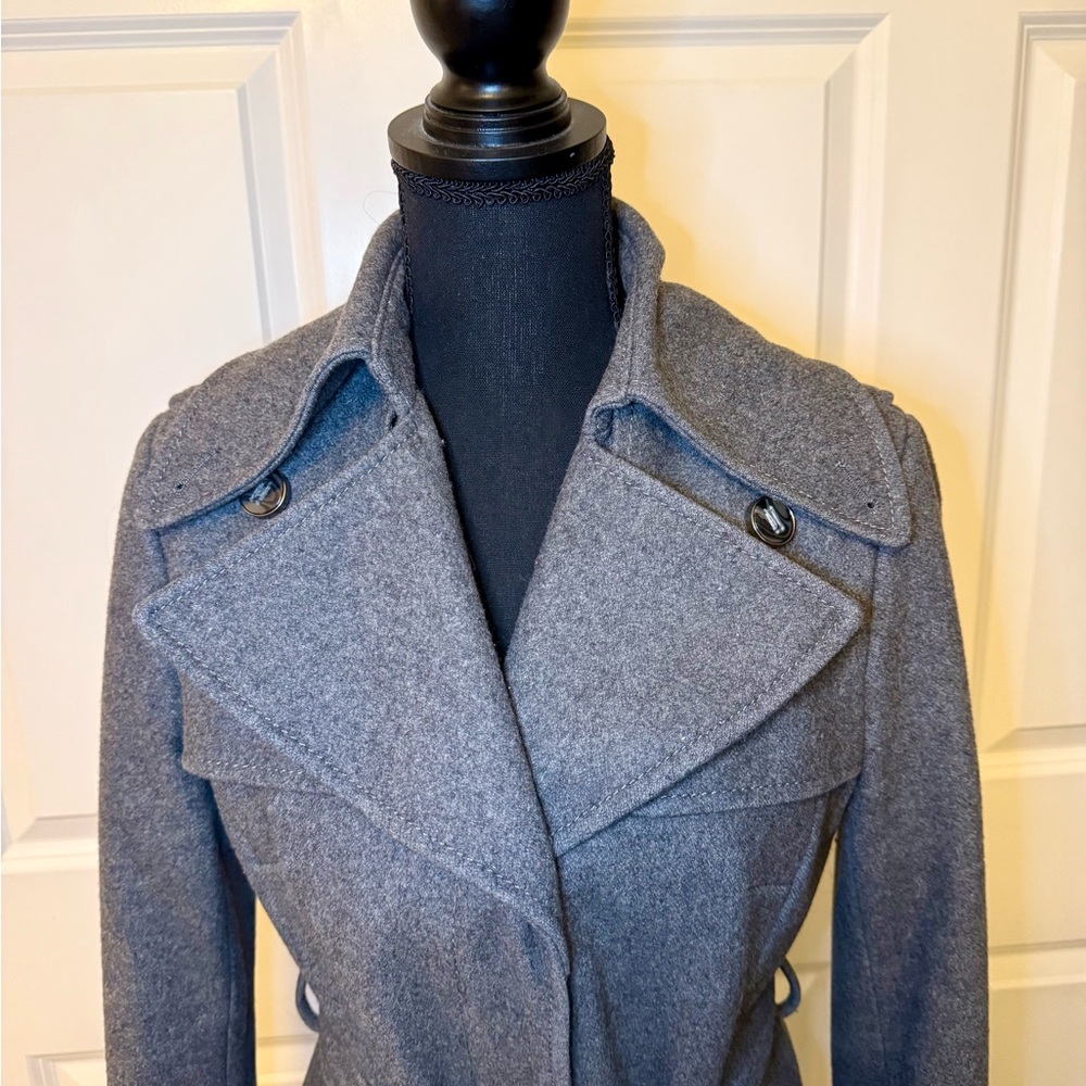 Kenneth Cole New York Charcoal Trench Coat - Picture 2 of 12